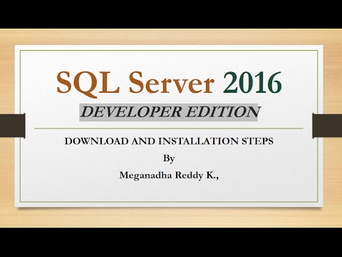 sql server 2016 developer download free